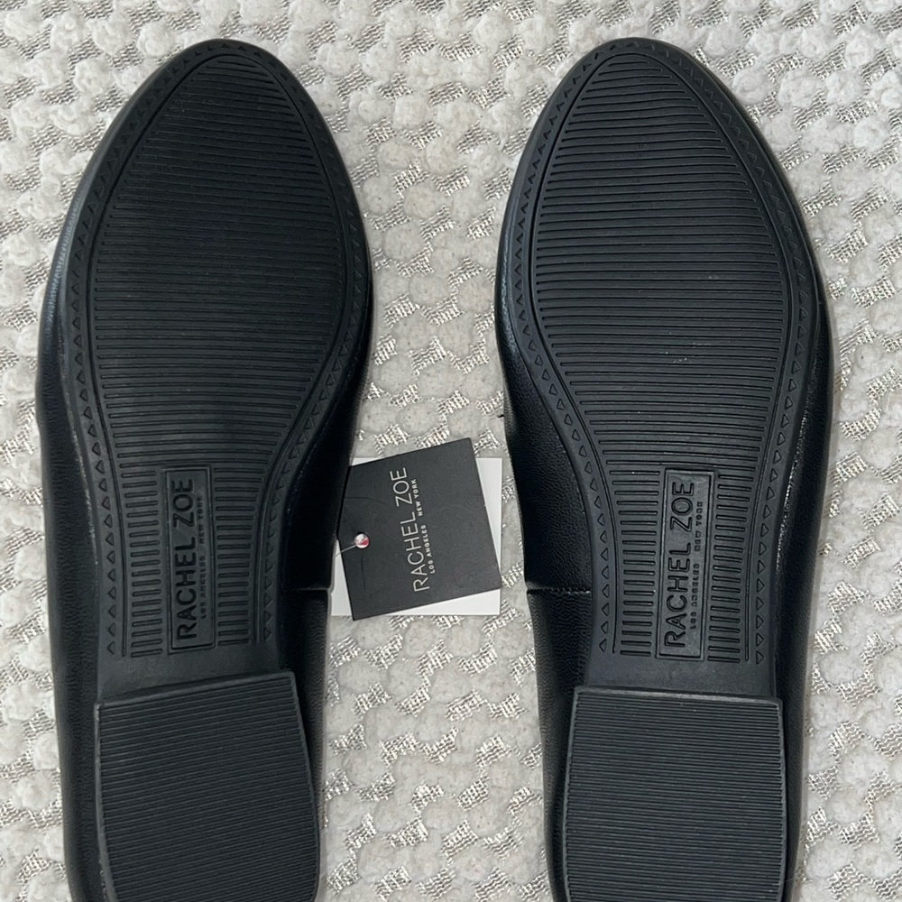 Rachel Zoe Black Leather Loafers with Silver Accent- Size 7.5 - Picture 9 of 9